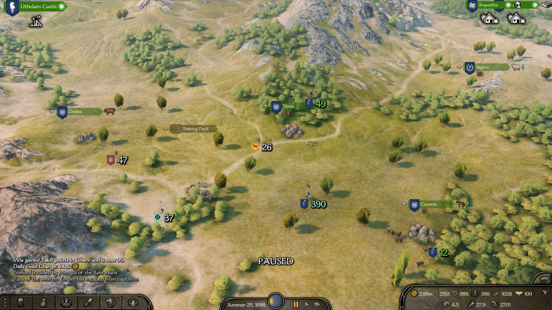 Армия срезает путь по бездорожью в Mount & Blade: Bannerlord