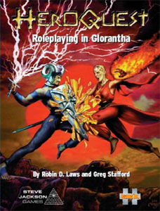Обложка HeroQuest: Roleplaying in Glorantha Робина Д. Лоуза и Грега Стаффорда