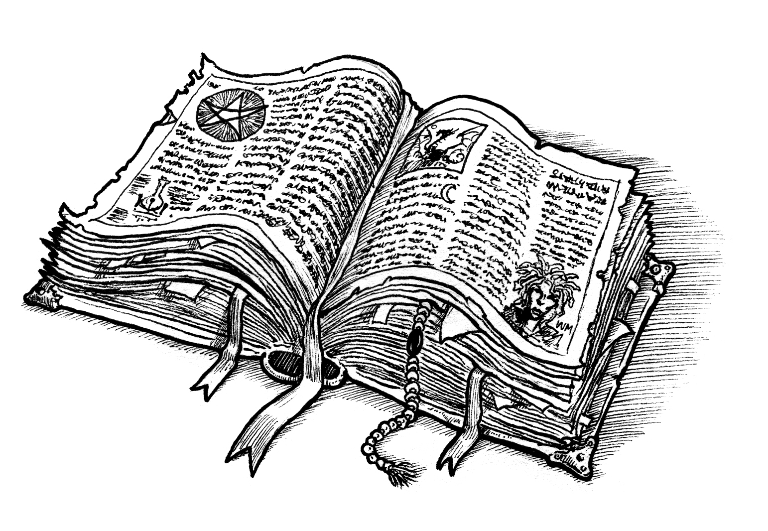 Книга заклинаний. Иллюстрация Уильяма Макосленда