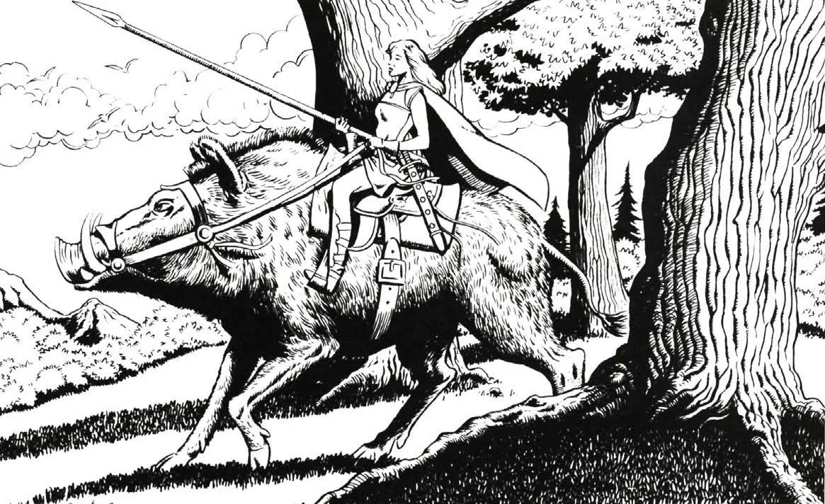 Рейнджер с кабаном из Complete Ranger’s Handbook