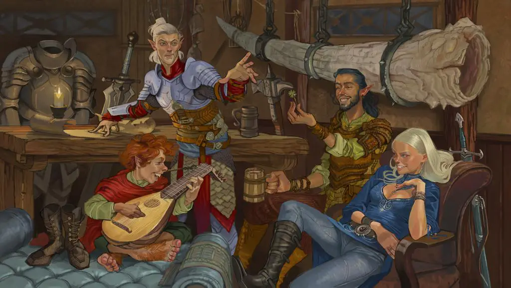 Группа искателей приключений D&D, портрет работы ncorva