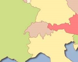 Упрощённая карта Европы