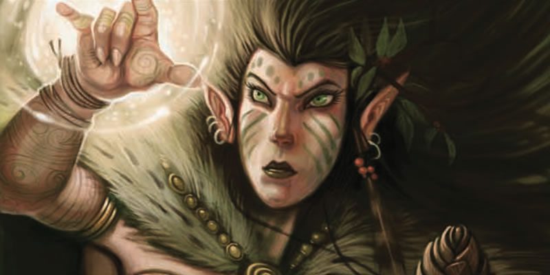 Друид D&D 4e в окружении растений