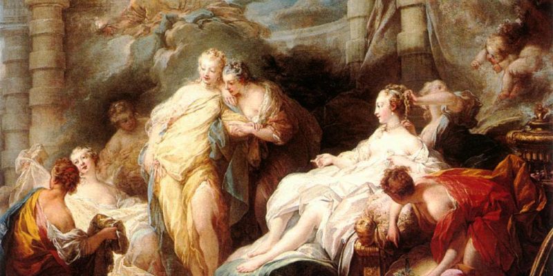 Психея показывает сёстрам дары Купидона — картина Жана-Оноре Фрагонара